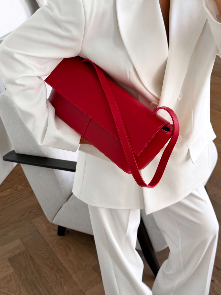 Клатч-багет МАДЛЕН червоний LEMAN LM4871-3